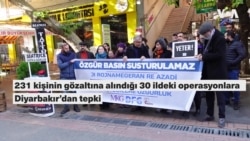 Yedisi gazeteci 231 kişinin gözaltına alındığı operasyonlara Diyarbakır’dan tepki 